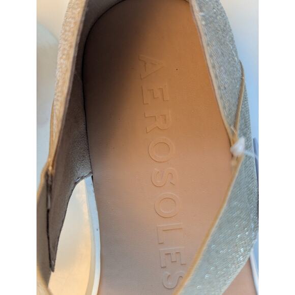 NWT Aerosoles  Freedom Lightweight Slip On Elastic Gold Sandal Cushioned 9.5 - Picture 7 of 9